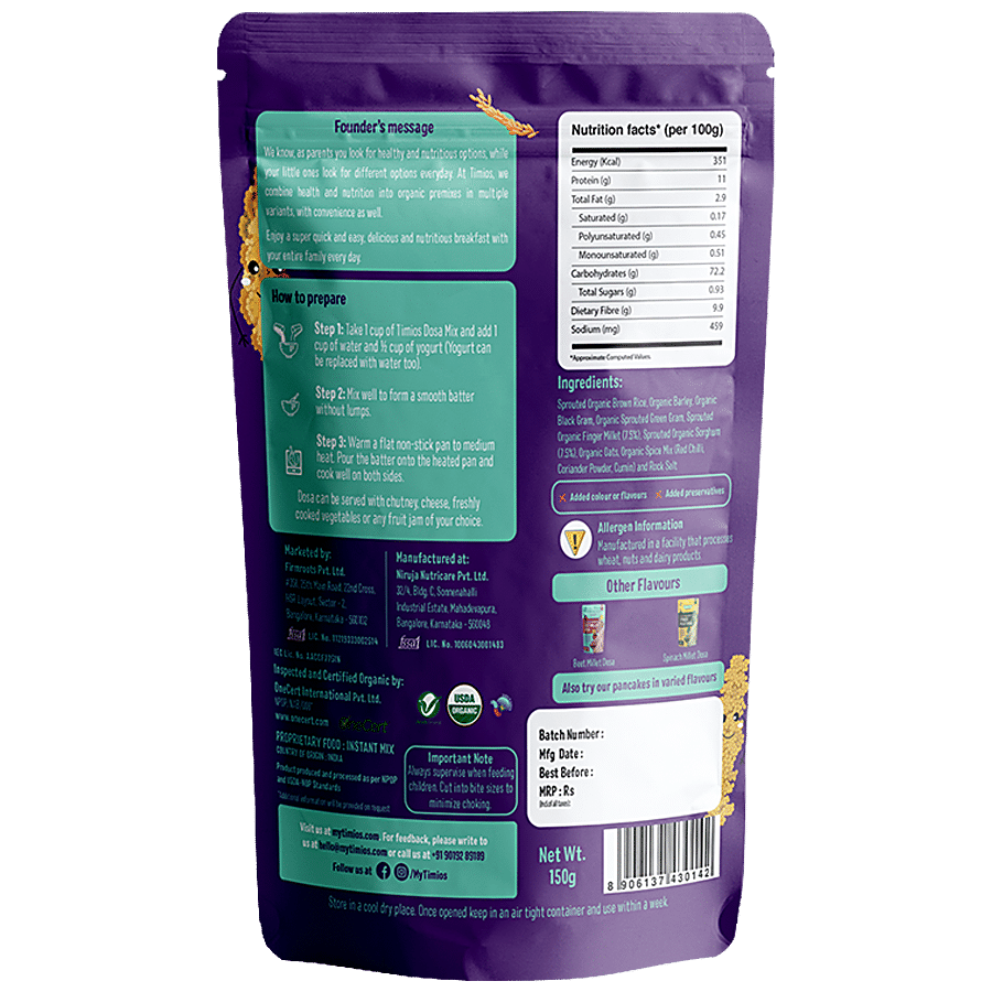 Timios Organic Multi Millet Dosa Mix