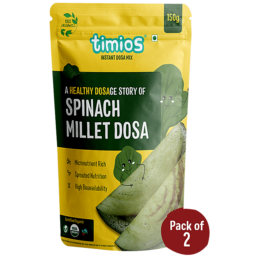 Timios Organic Spinach Millet Dosa Mix