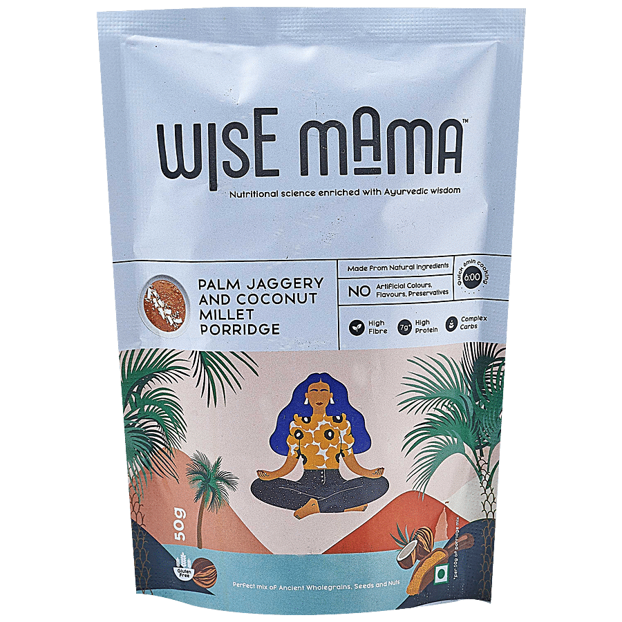 Wise Mama Palm Jaggery & Coconut Millet Porridge With Rice