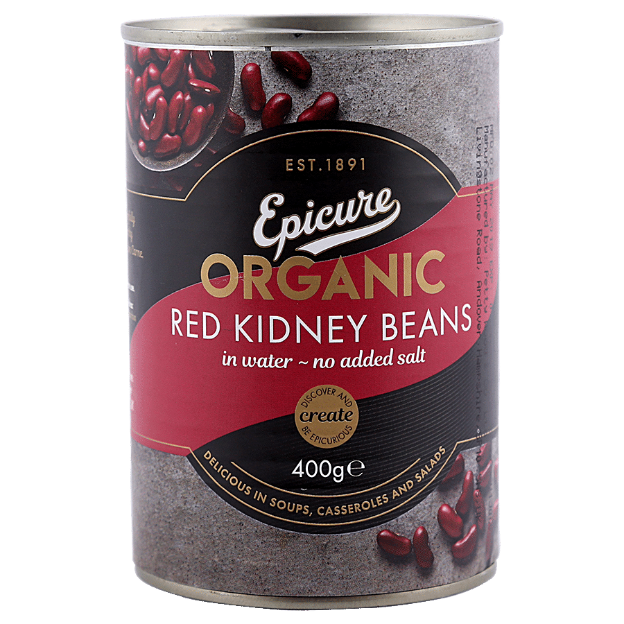 Epicure Organic Red Kidney Beans In Water - With No Artificial Additives