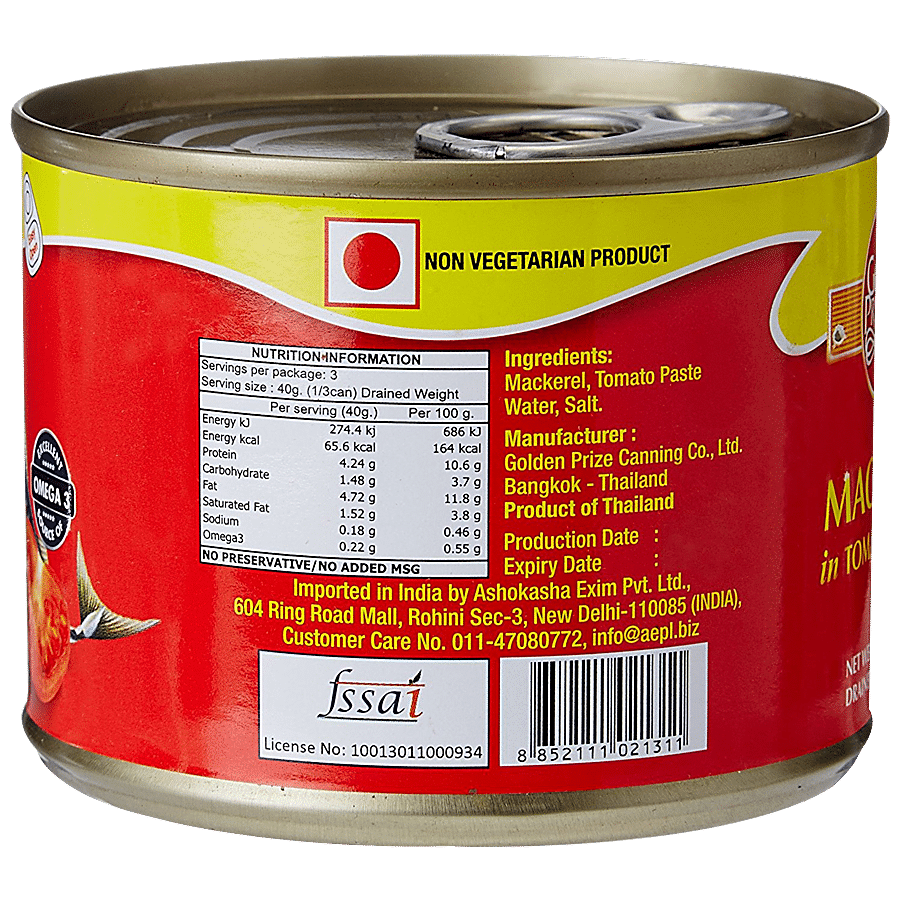 Golden Prize Canned Mackerel In - Tomato Sauce