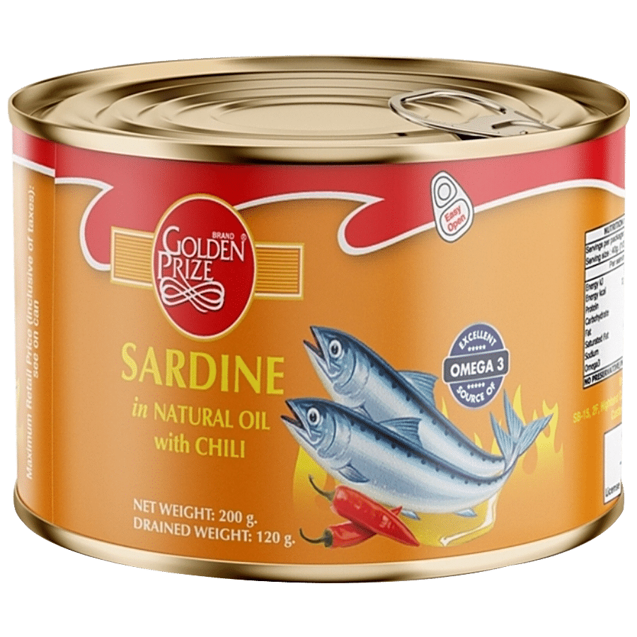 Golden Prize Canned Sardine in Natural Oil with Chili