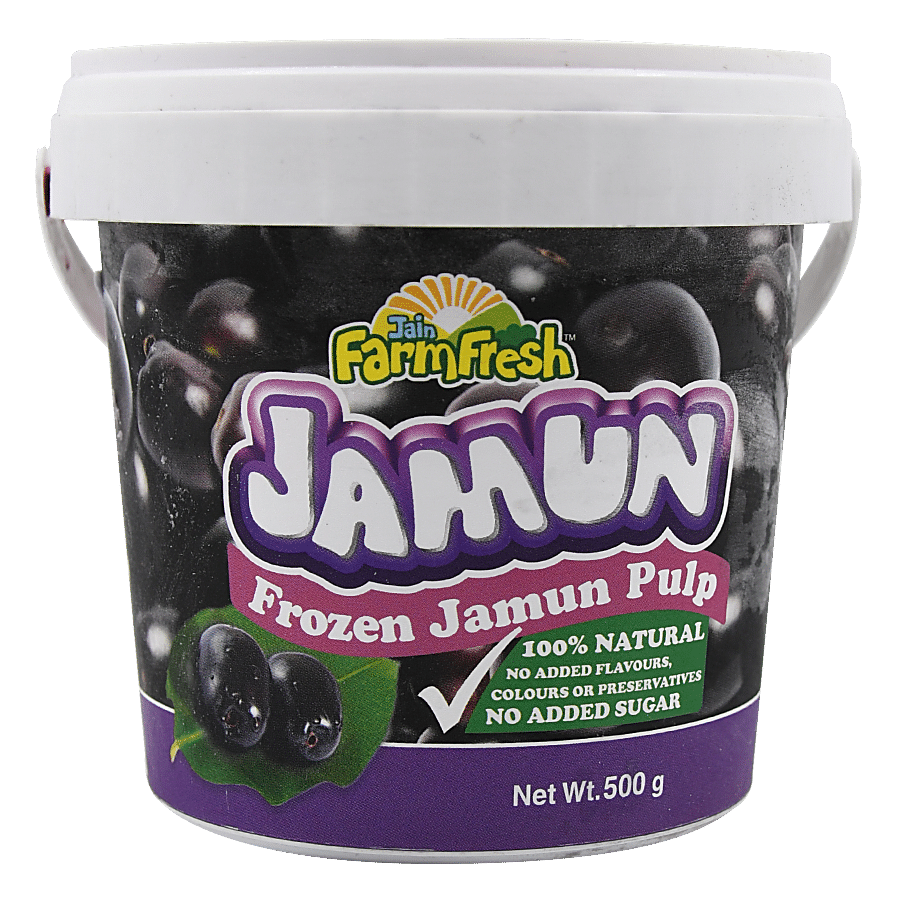 Jain Farm Fresh Frozen Pulp - Jamun