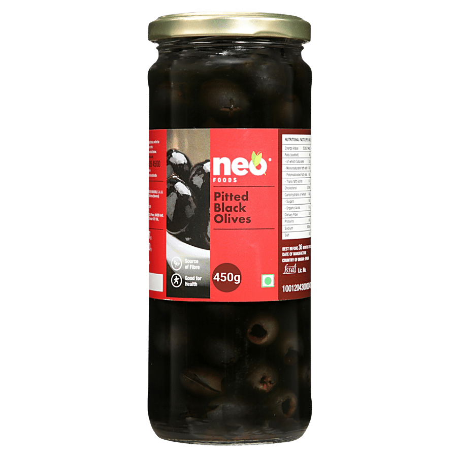 Neo Pitted Black Olives - Ready To Eat