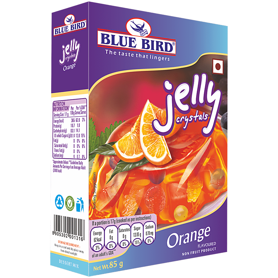 Blue Bird Jelly Crystals - Orange Flavour