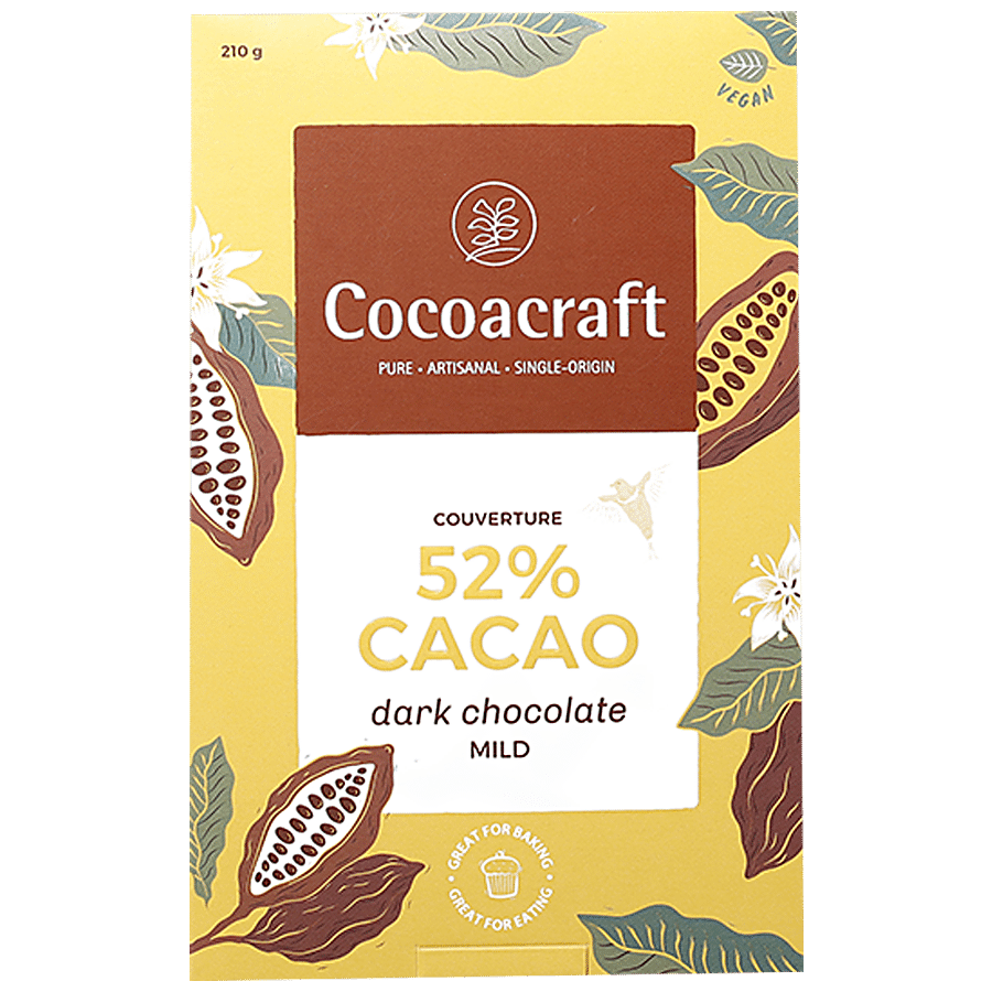 Cocoacraft Dark Chocolate - 52% Cacao Couverture