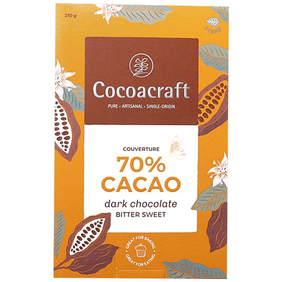 Cocoacraft Dark Chocolate - 70% Cacao Couverture