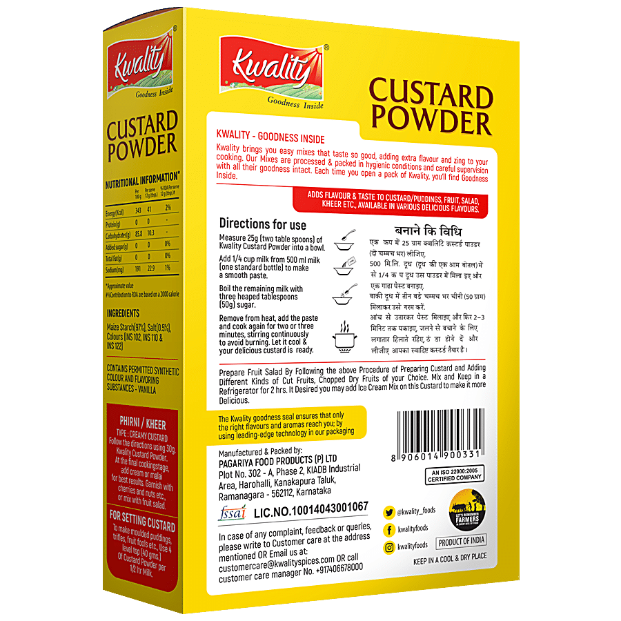 Kwality Custard Powder - Vanilla