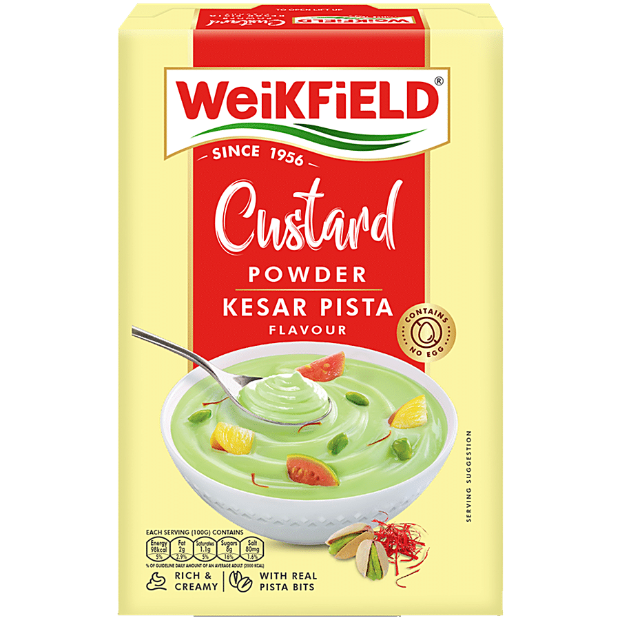 Weikfield Custard Powder - Kesar Pista Flavour