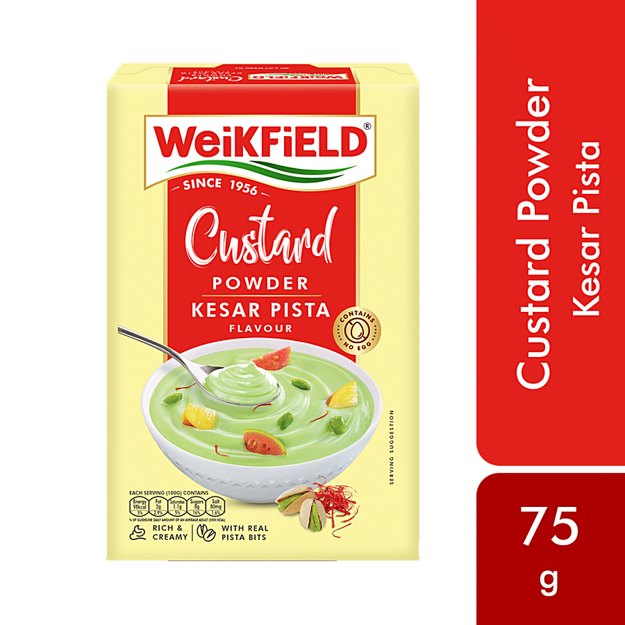 Weikfield Custard Powder - Kesar Pista Flavour