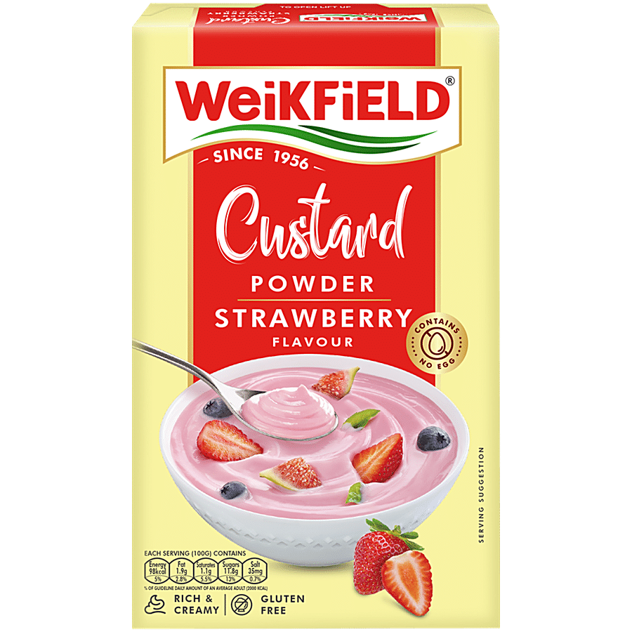 Weikfield Custard Powder - Strawberry Flavour