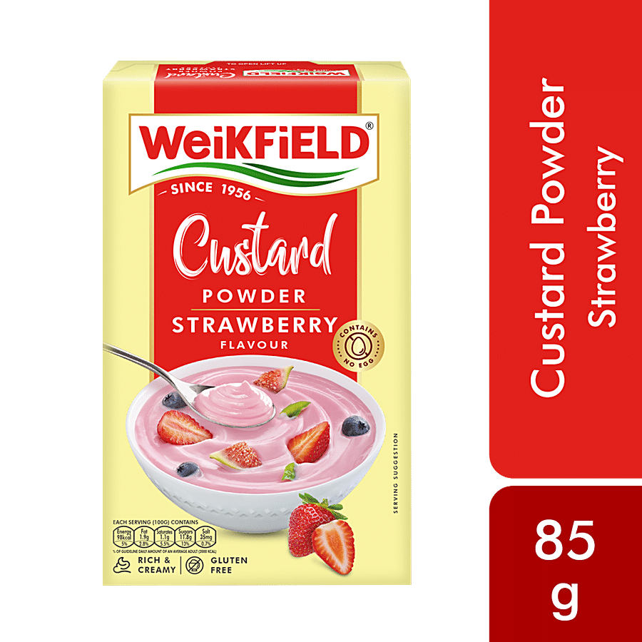 Weikfield Custard Powder - Strawberry Flavour