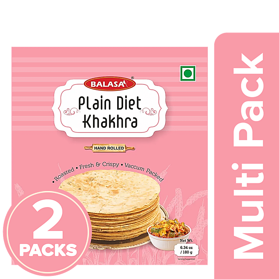 BALASA Plain Diet Khakhra - Roasted