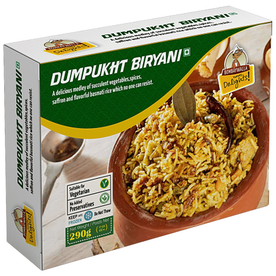 BOMBAYWALLA FOODS Dumpukht Biryani - Suitable For Vegetarians