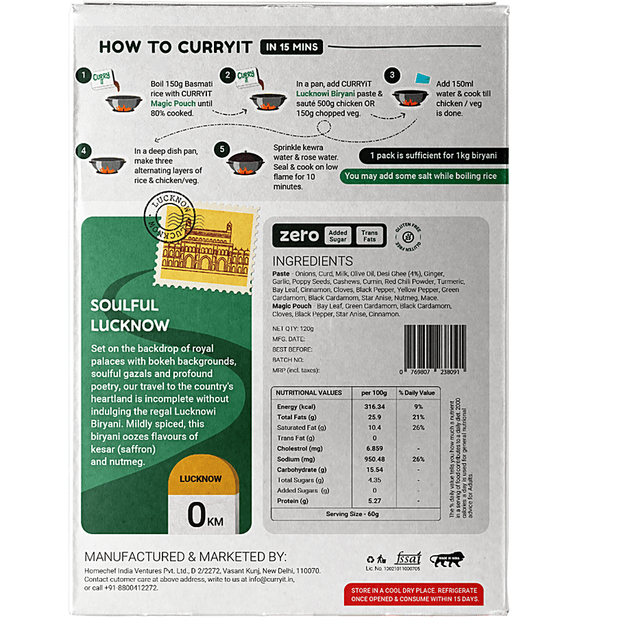 CURRYiT Lucknowi Biryani Cooking Paste