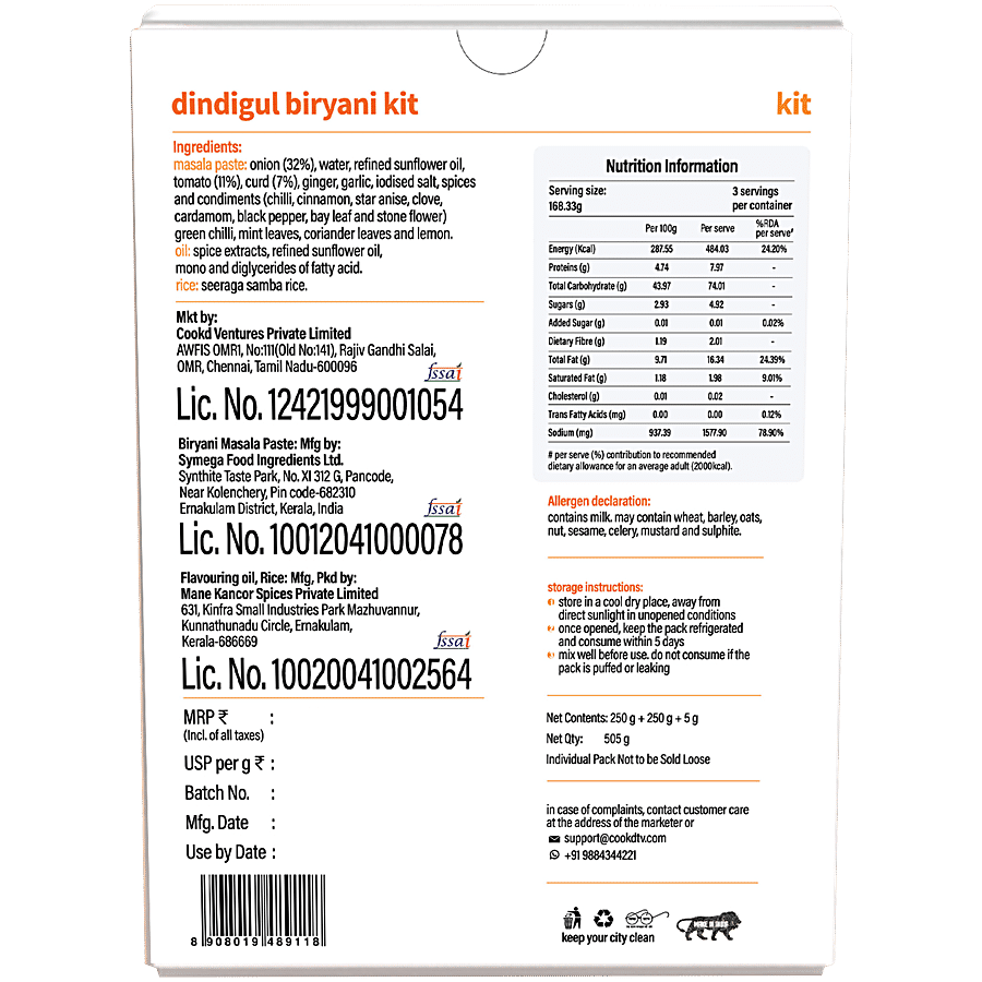 Cookd Dindigul Biryani Kit