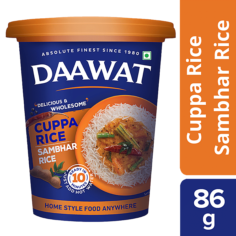 Daawat Cuppa Rice Sambhar Rice - Ready In 10 Minutes