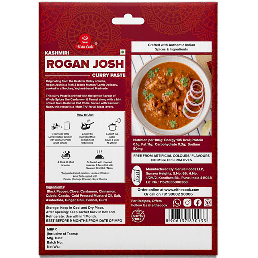 El The Cook Kashmiri Rogan Josh Marinade/Curry Paste - Rich