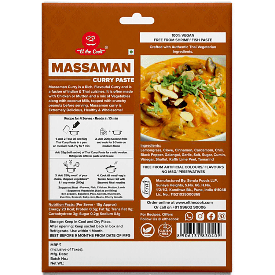 El The Cook Thai Massaman Curry Paste - Sweet