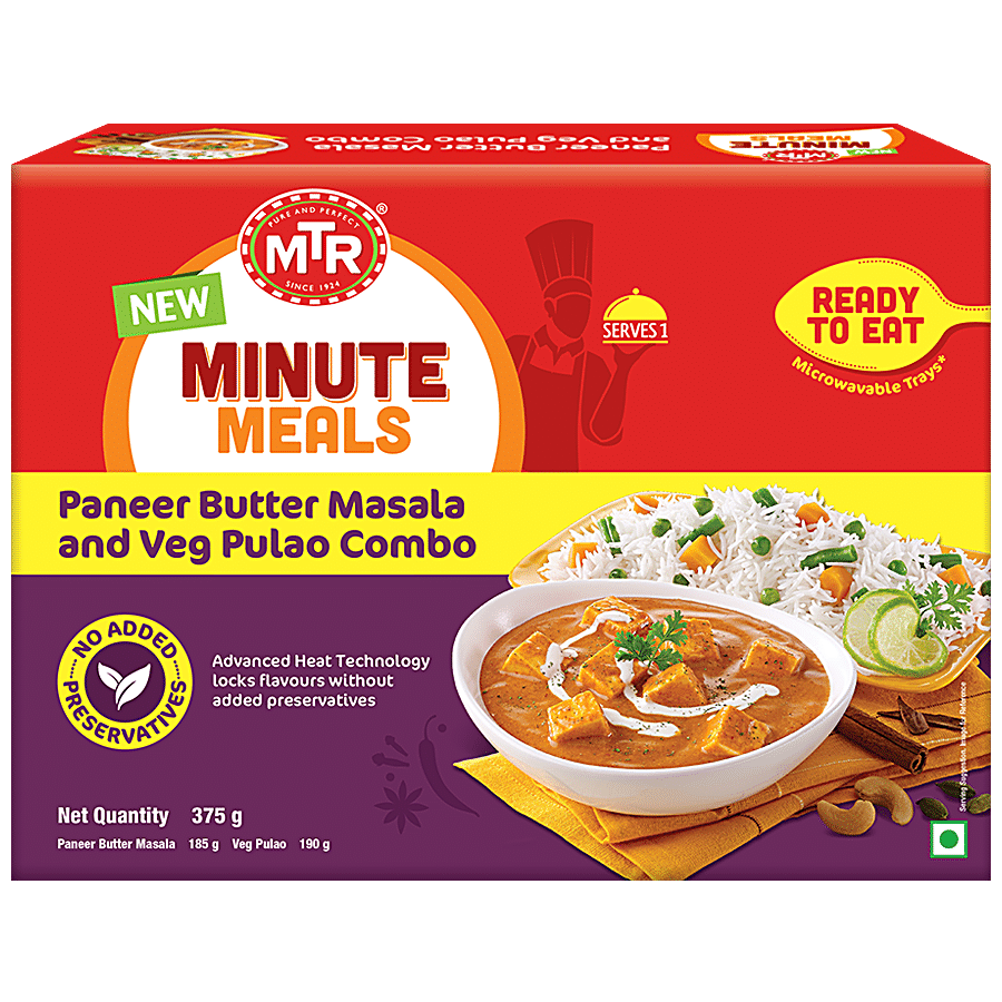 MTR Minute Meals - Paneer Butter Masala & Veg Pulao Combo