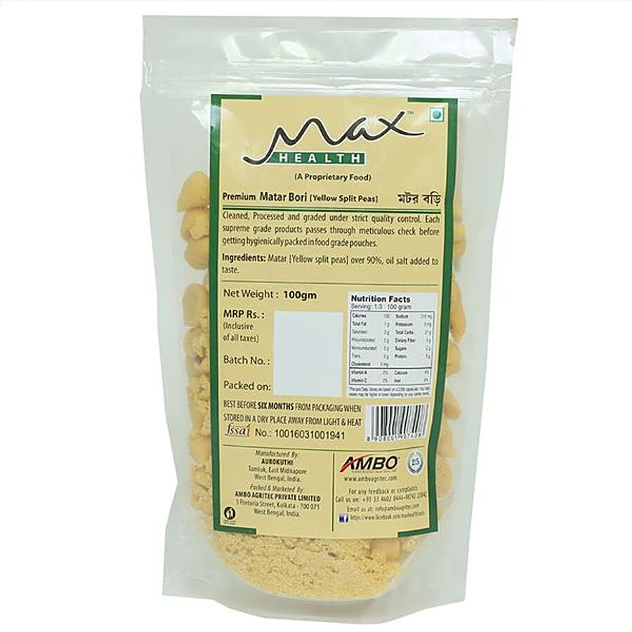 Max Health  Premium Matar Bori - Bengal Special