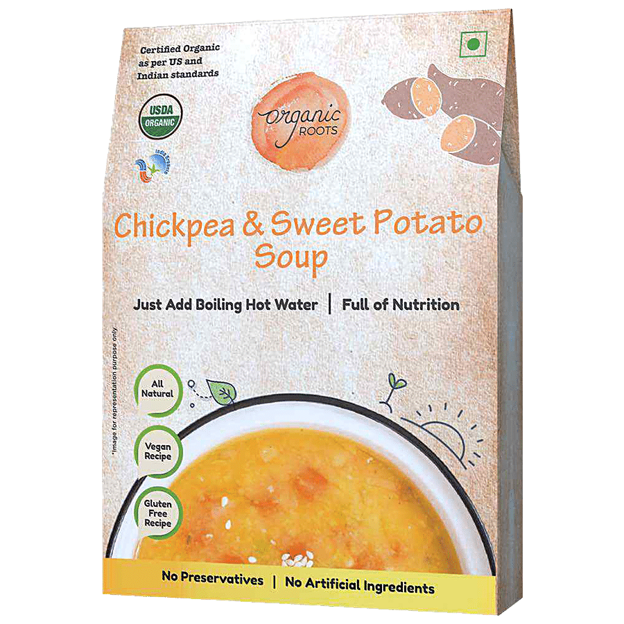 Organic Roots Chickpea & Sweet Potato Instant Soup Mix - Vegan