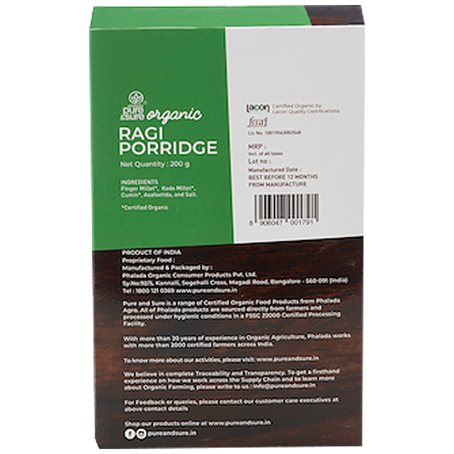 Phalada Pure & Sure Organic Ragi Porridge - Ready To Cook