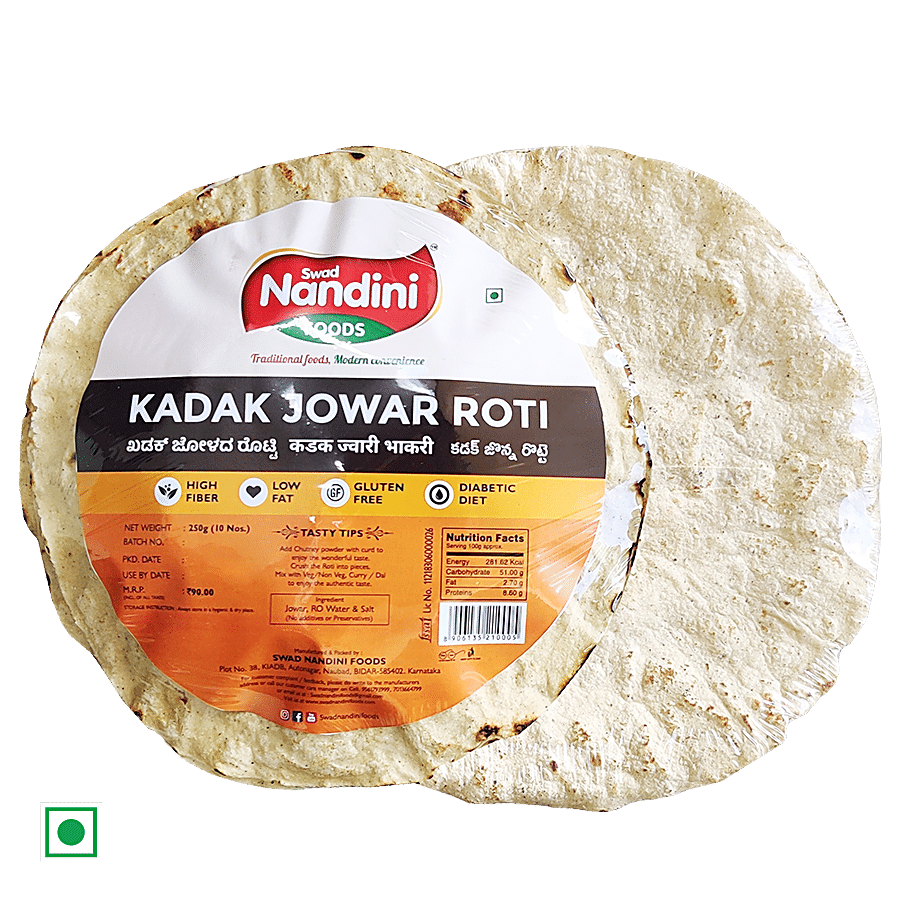 SWAD NANDINI FOODS Kadak Jowar Roti - High In Fibre