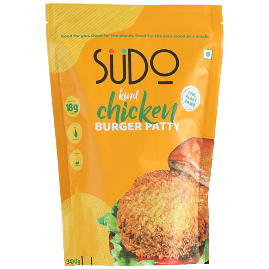 Sudo Plant-Based Chicken Burger Patty - Rich In Protein