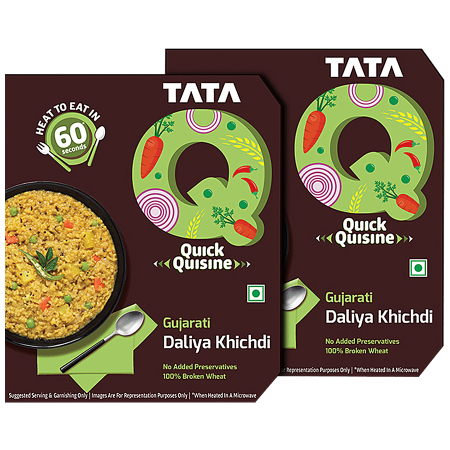 TATA Q Ready To Eat Gujarati Veg Daliya Khichdi - No Added Preservatives