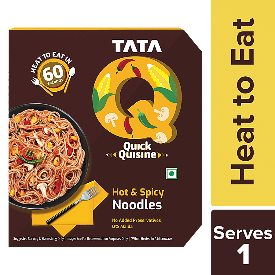 TATA Q Ready To Eat Hot & Spicy Veg Noodles - No Added Preservatives & Maida