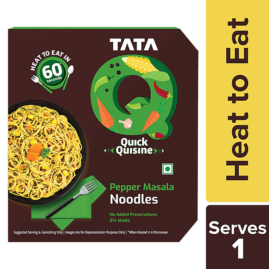 TATA Q Ready To Eat Pepper Masala Noodles - No Added Preservatives & Maida