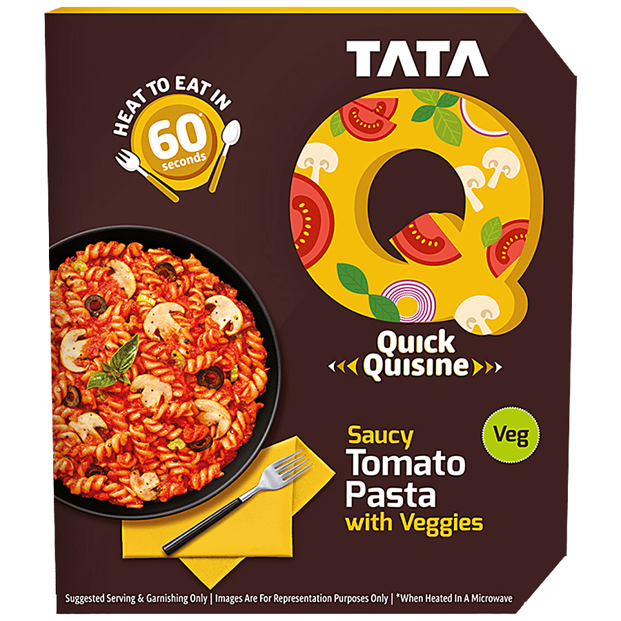 TATA Q Ready To Eat Saucy Tomato Pasta With Veggies - High Quality Ingredients