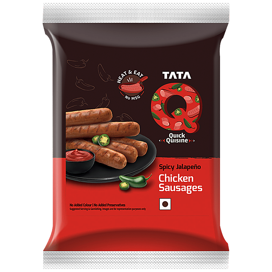 TATA Q Ready To Eat Spicy Jalapeno Chicken Sausages - No Added Colour & Preservatives