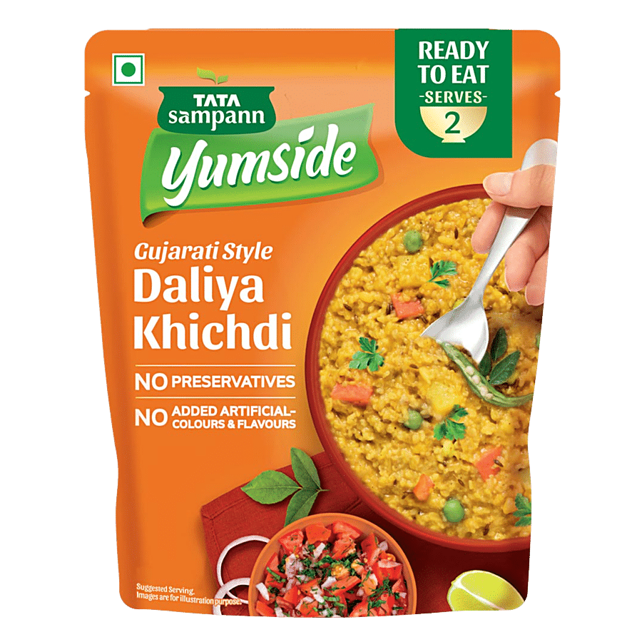 Tata Sampann Yumside Gujarati Style Daliya Khichdi - Ready To Eat Meal