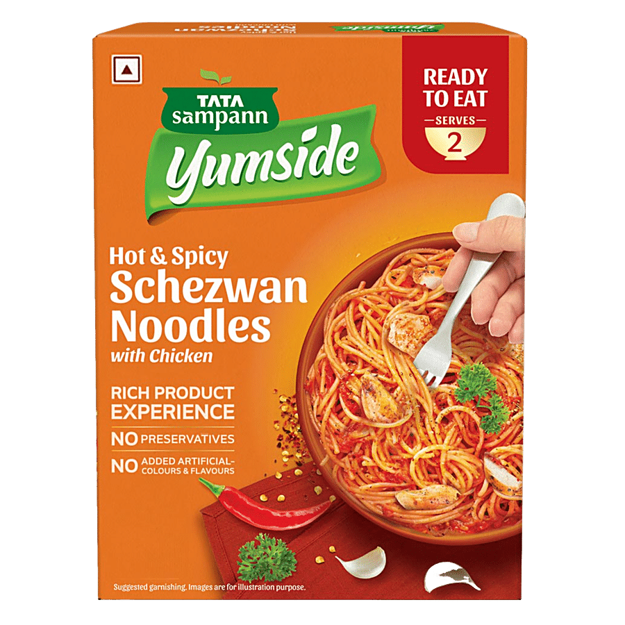 Tata Sampann Yumside schezwan-noodles-with-chicken-hot-spicy-ready-to-eat-meal-serves-2