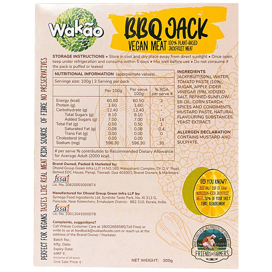 Wakao BBQ Jack - 100% Plant-Based