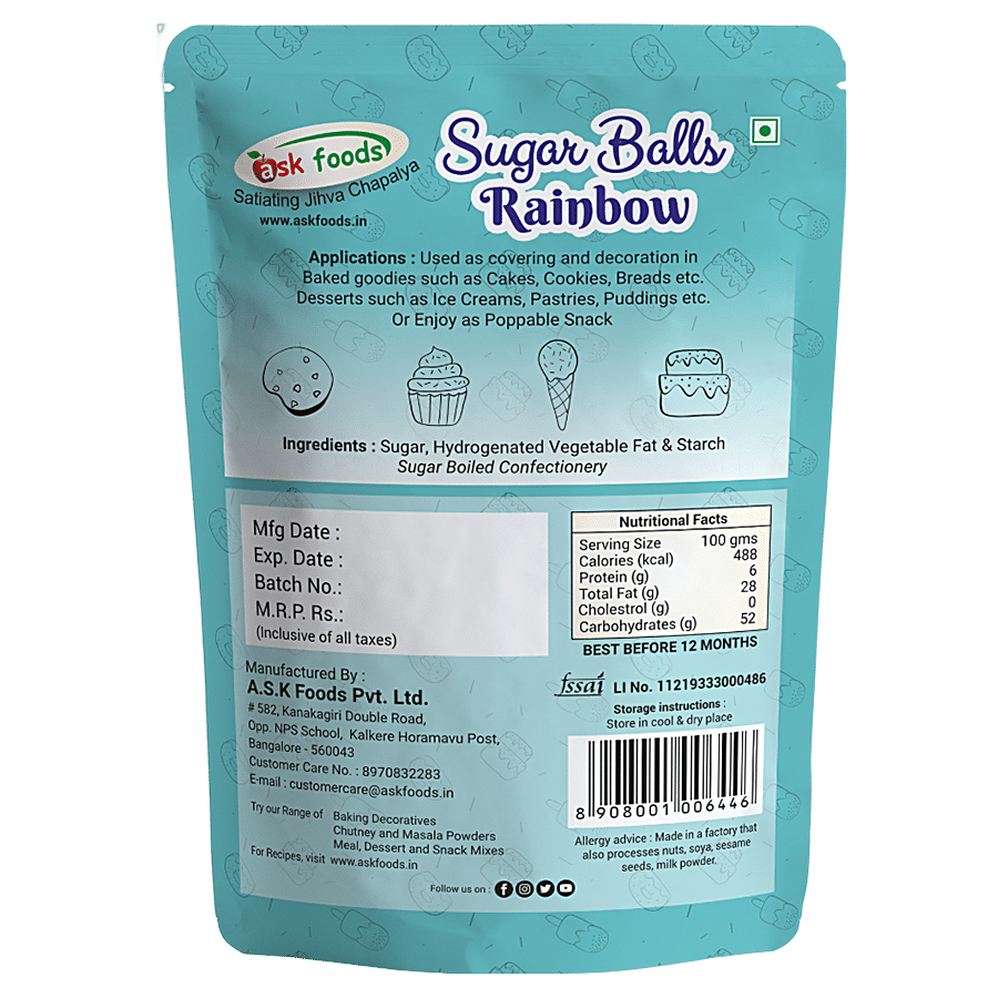 Ask Foods Rainbow Sugar Balls