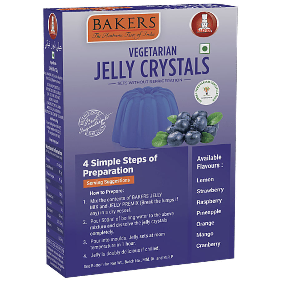 BAKERS Vegetarian Jelly Crystals - Blueberry Flavour