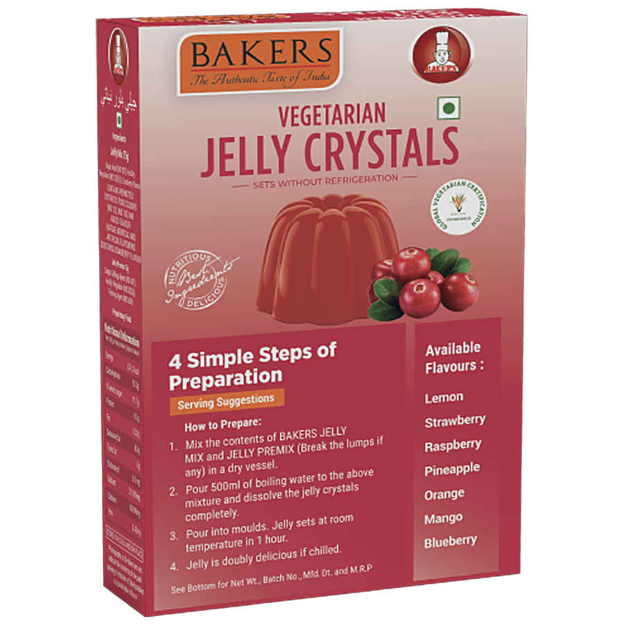 BAKERS Vegetarian Jelly Crystals - Cranberry Flavour