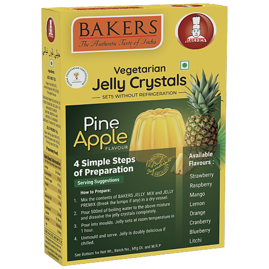 BAKERS Vegetarian Jelly Crystals - Pineapple Flavour