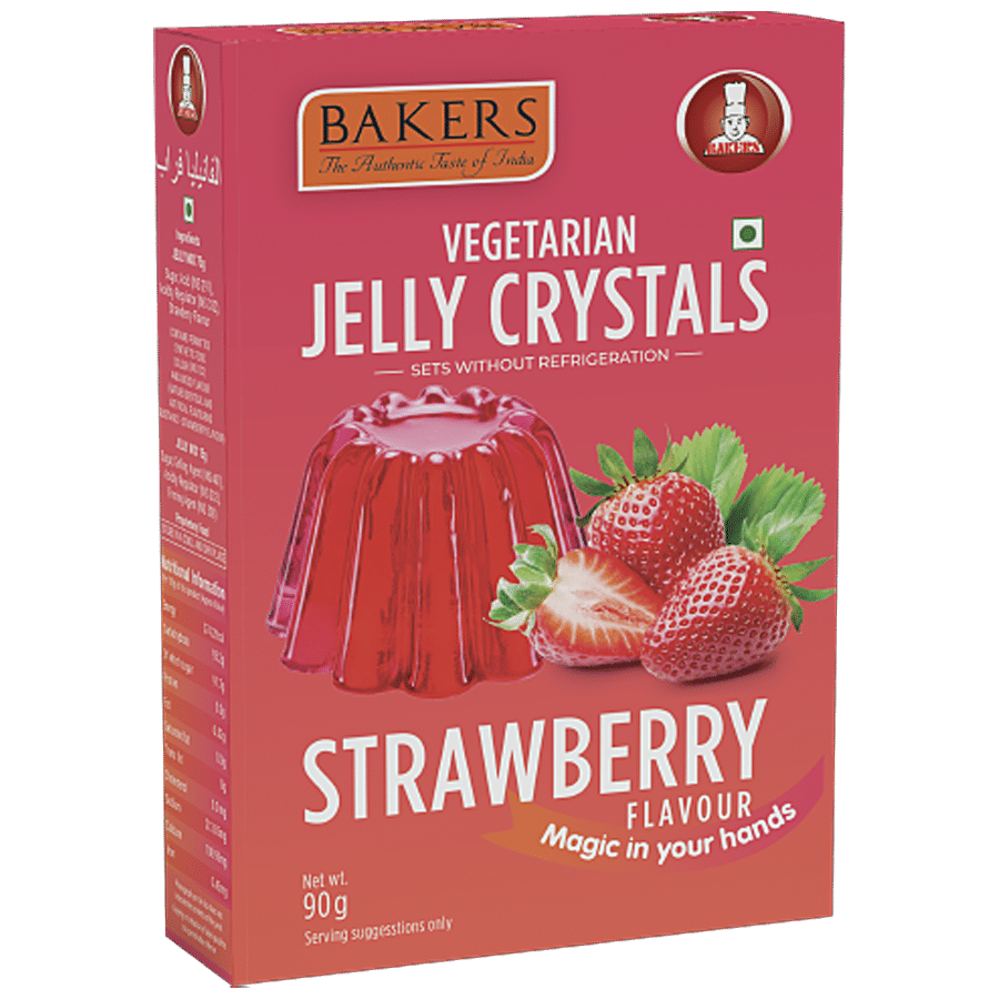 BAKERS Vegetarian Jelly Crystals - Strawberry Flavour