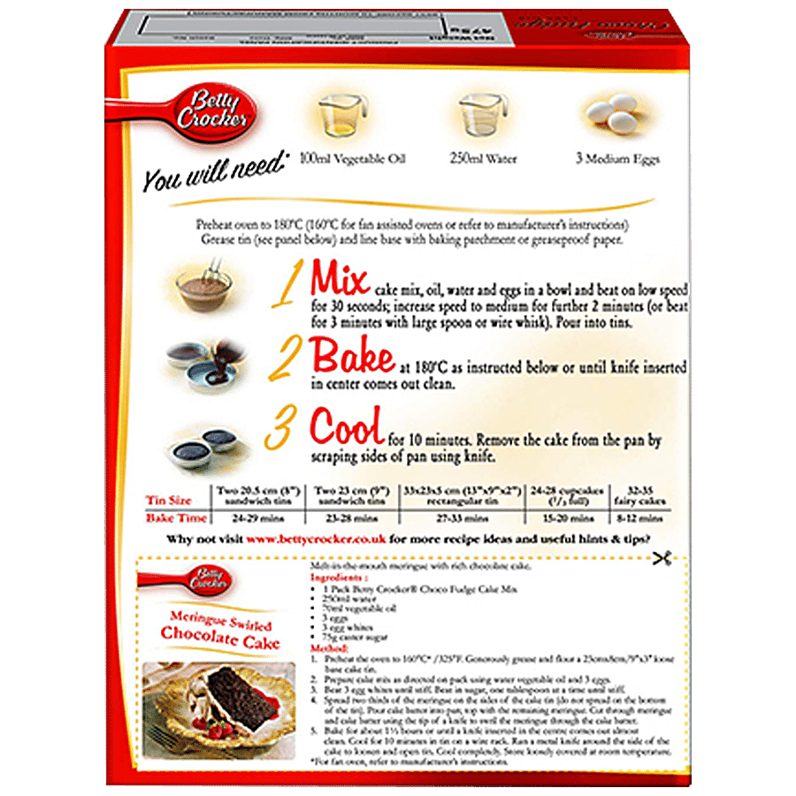 Betty Crocker Cake Mix - Choco Fudge Rich Chocolate