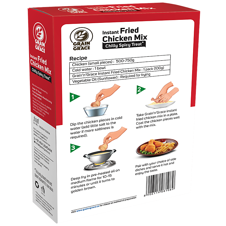 Grain N Grace  Instant Fried Chicken Mix - Chilly Spicy Treat