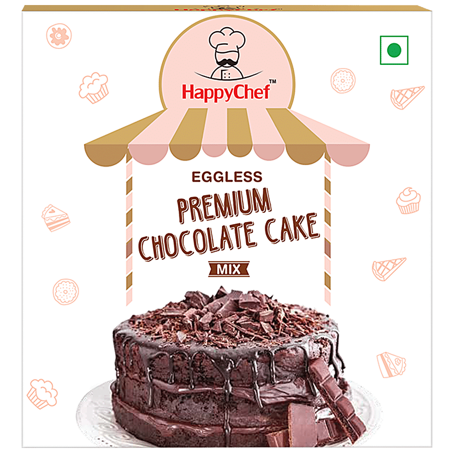 HappyChef Eggless Premium Chocolate Cake Mix - Quick & Easy