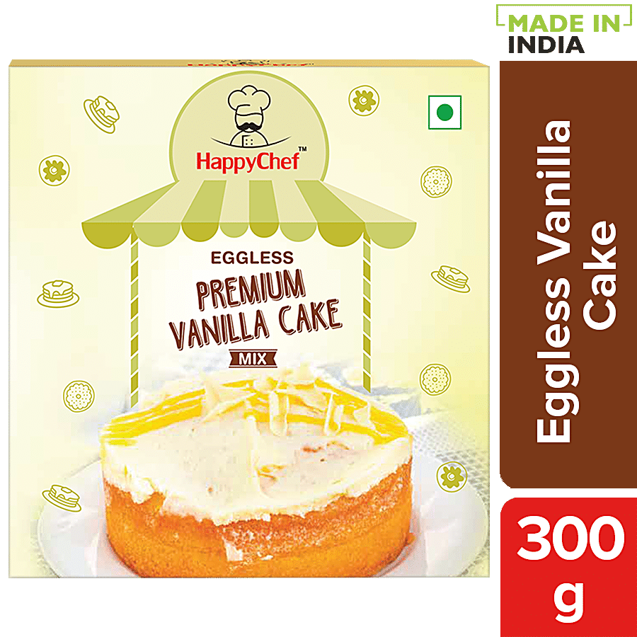 HappyChef Eggless Premium Vanilla Cake Mix - Quick & Easy