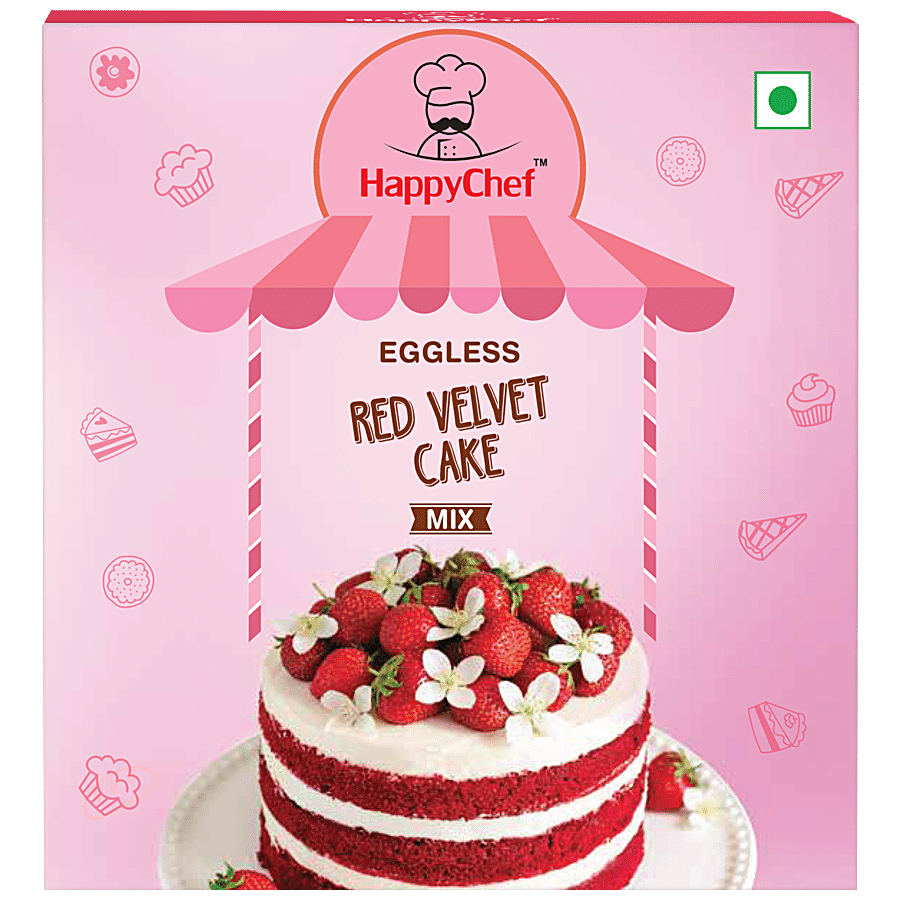 HappyChef Eggless Red Velvet Cake Mix - Quick & Easy