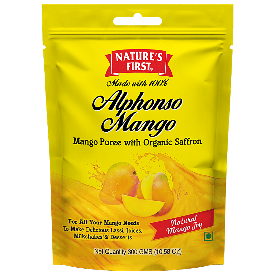 Nature's First Alphonso Mango Puree - With Organic Saffron