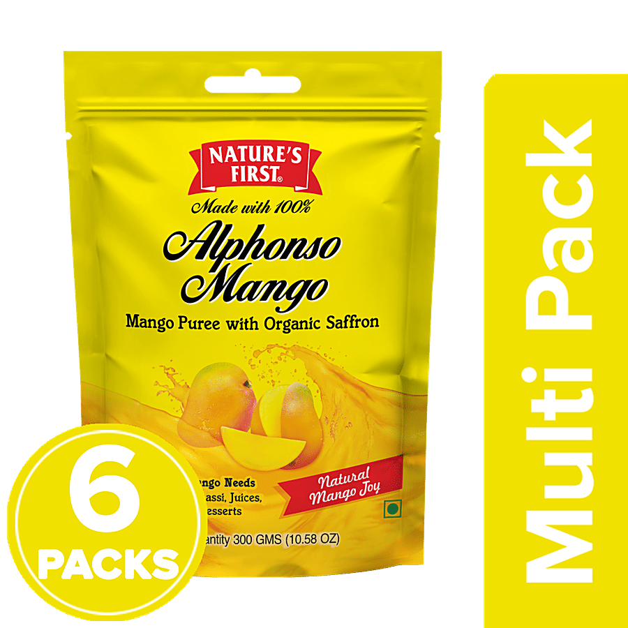 Nature's First Alphonso Mango Puree - With Organic Saffron