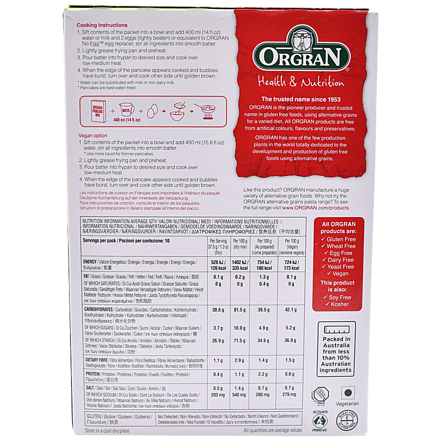 Orgran Pancake - Apple & Cinnmaon Mix